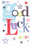 The spirit of encouragement lifts off the page in this vibrant good luck card, its words playfully spelled out in an exuberant symphony of colour and style. Oversized, pastel-blue letters are intertwined with rich reds, mossy greens, and deep purples, each letter crafted as deliberately as a florist selecting the finest blooms in Becontree Heath Market. Cheerful pops of navy, lemon lime, and soft lavender stars are scattered in dynamic patterns against a flawlessly white background, echoing the dreams and hopes of local families setting out for new beginnings. Though the surface of the card is smoothly finished, there's an undercurrent of tactile joy, akin to the freshly cut textures of petals and stems you'd receive from a local flower delivery. Packed with heartfelt optimism, this card is as much a talisman as a token-a little star-studded keepsake, ready to be pressed into the hands of someone embracing an exciting new chapter, from starting school at a local academy to pursuing an opportunity down Longbridge Road. Its design and sentiment brim with the simple, authentic belief that luck truly shines brightest when it's shared among friends and neighbours in Becontree Heath.